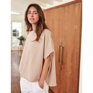 FRANK &‎ EILEEN Olive Original Capelet One Size OS Sand Beige NEW Lounge Casual